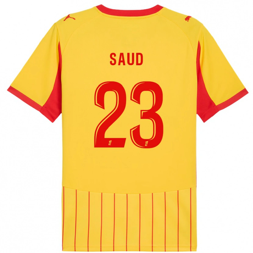 Danxen Børn Saud Abdulhamid #23 Gul Rød Hjemmebane Spillertrøjer 2025/26 Trøje T-Shirt