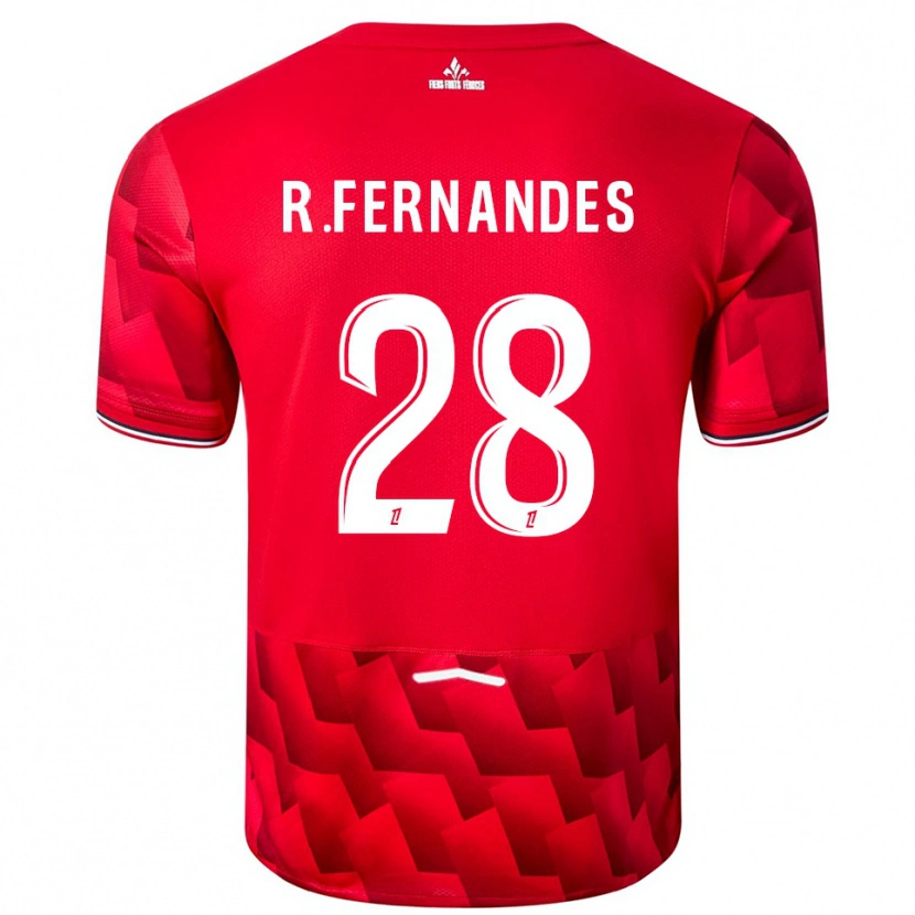 Danxen Børn Rafael Fernandes #28 Rød Hvid Hjemmebane Spillertrøjer 2025/26 Trøje T-Shirt