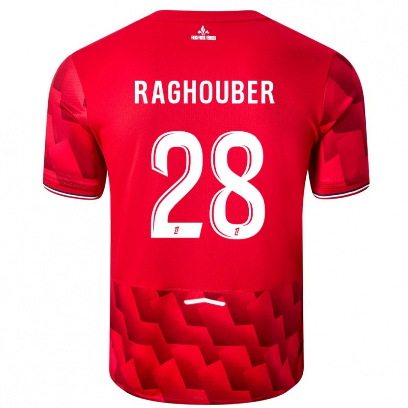 Danxen Børn Ugo Raghouber #28 Rød Hvid Hjemmebane Spillertrøjer 2025/26 Trøje T-Shirt