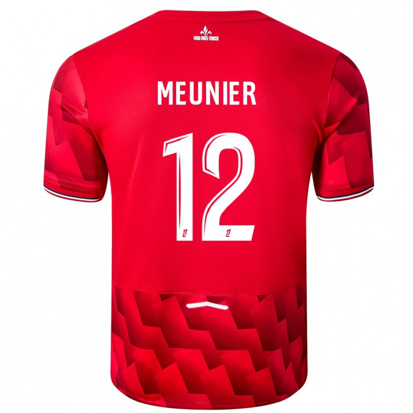 Danxen Børn Thomas Meunier #12 Rød Hvid Hjemmebane Spillertrøjer 2025/26 Trøje T-Shirt