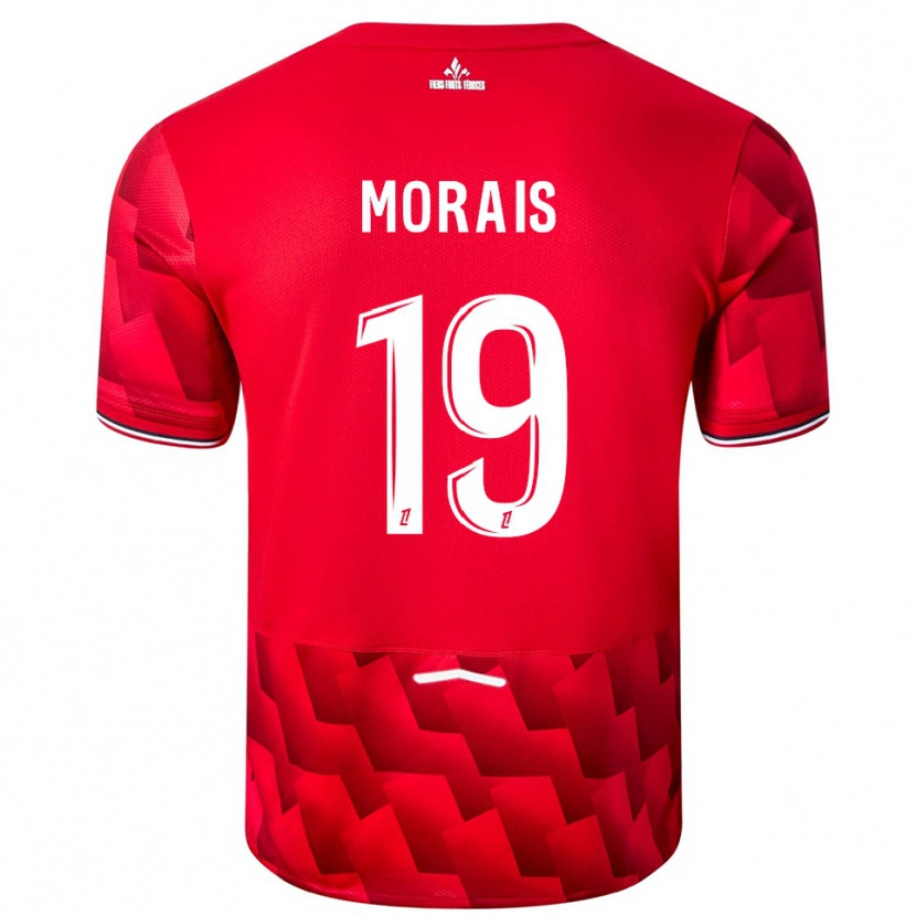 Danxen Børn Tiago Morais #19 Rød Hvid Hjemmebane Spillertrøjer 2025/26 Trøje T-Shirt
