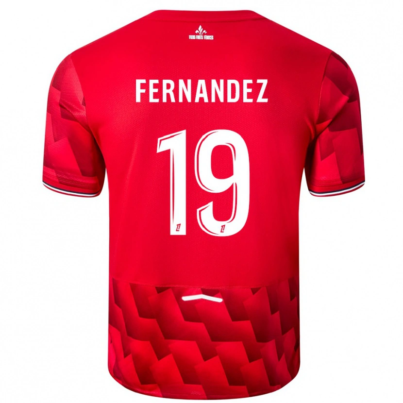 Danxen Børn Matías Fernández-Pardo #19 Rød Hvid Hjemmebane Spillertrøjer 2025/26 Trøje T-Shirt