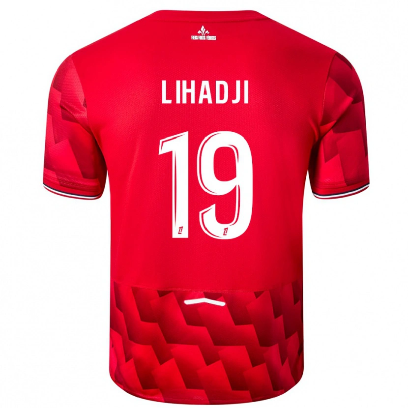 Danxen Børn Isaac Lihadji #19 Rød Hvid Hjemmebane Spillertrøjer 2025/26 Trøje T-Shirt