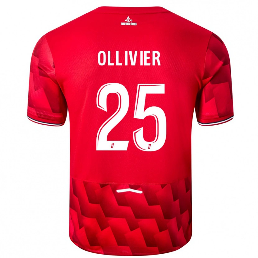 Danxen Børn Agathe Ollivier #25 Rød Hvid Hjemmebane Spillertrøjer 2025/26 Trøje T-Shirt