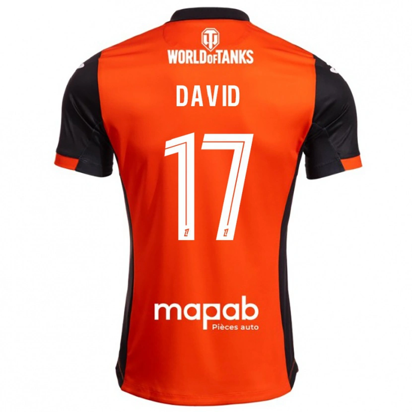 Danxen Børn Dune David #17 Sort Orange Hjemmebane Spillertrøjer 2025/26 Trøje T-Shirt