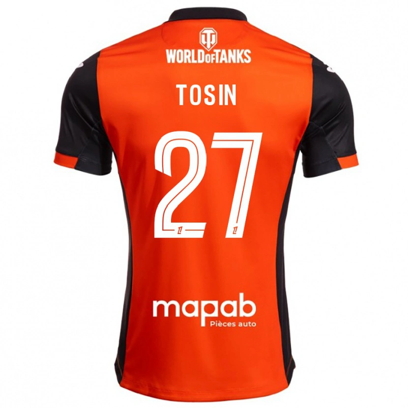 Danxen Børn Aiyegun Tosin #27 Sort Orange Hjemmebane Spillertrøjer 2025/26 Trøje T-Shirt
