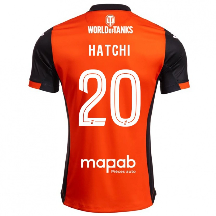 Danxen Børn Jérémy Hatchi #20 Sort Orange Hjemmebane Spillertrøjer 2025/26 Trøje T-Shirt