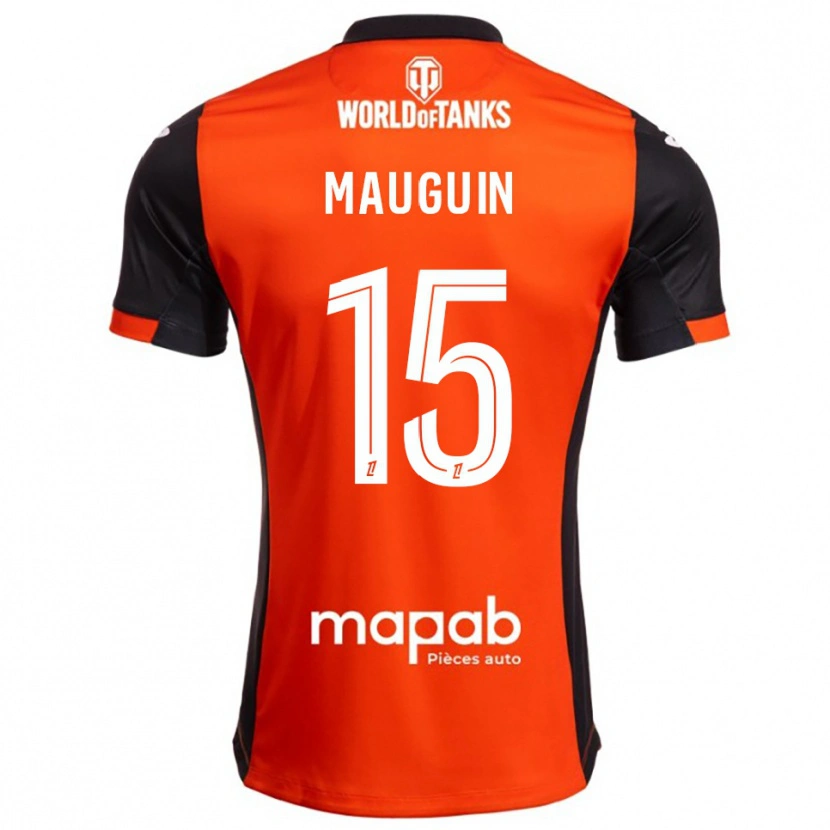 Danxen Børn Alexiane Mauguin #15 Sort Orange Hjemmebane Spillertrøjer 2025/26 Trøje T-Shirt
