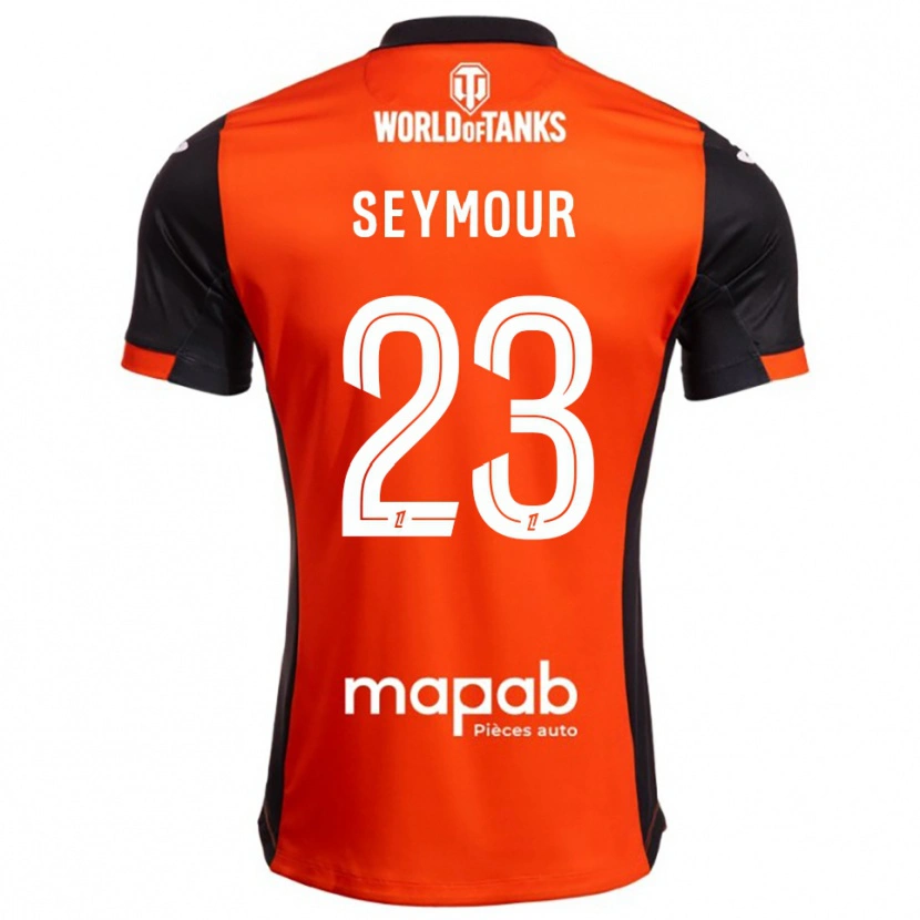 Danxen Børn Brice Seymour #23 Sort Orange Hjemmebane Spillertrøjer 2025/26 Trøje T-Shirt