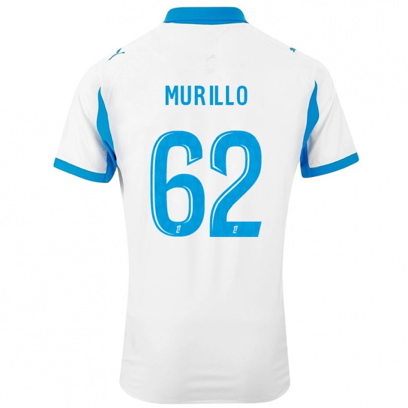 Danxen Børn Amir Murillo #62 Hvid Himmelblå Hjemmebane Spillertrøjer 2025/26 Trøje T-Shirt