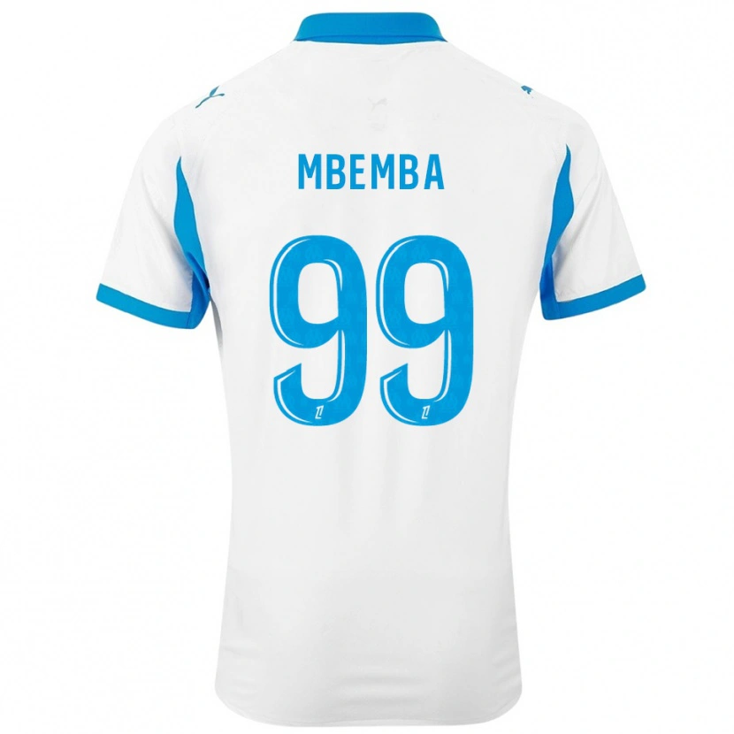 Danxen Børn Chancel Mbemba #99 Hvid Himmelblå Hjemmebane Spillertrøjer 2025/26 Trøje T-Shirt
