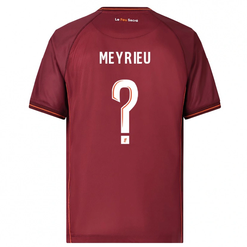 Danxen Børn Delano Meyrieu #0 Bordeaux Hvid Hjemmebane Spillertrøjer 2025/26 Trøje T-Shirt