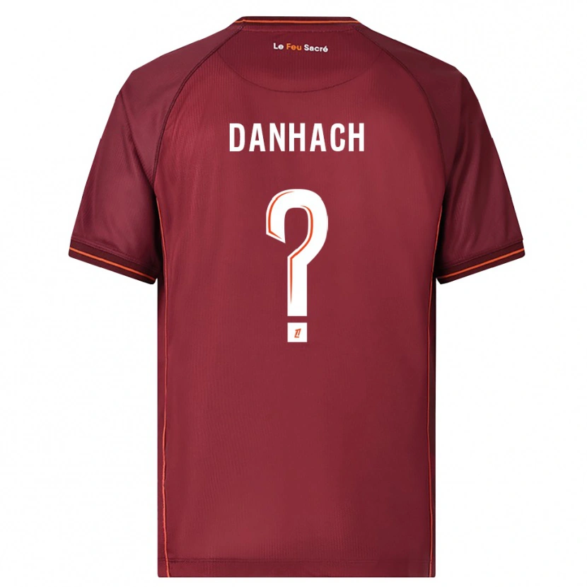 Danxen Børn Djebril Danhach #0 Bordeaux Hvid Hjemmebane Spillertrøjer 2025/26 Trøje T-Shirt