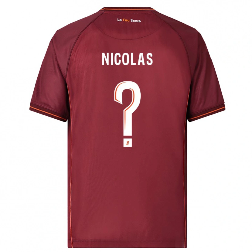 Danxen Børn Max-Henry Nicolas #0 Bordeaux Hvid Hjemmebane Spillertrøjer 2025/26 Trøje T-Shirt