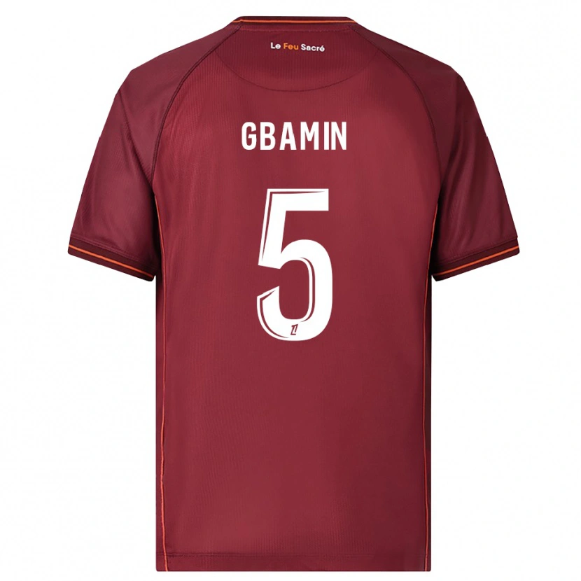 Danxen Børn Jean-Philippe Gbamin #5 Bordeaux Hvid Hjemmebane Spillertrøjer 2025/26 Trøje T-Shirt