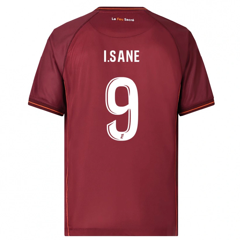 Danxen Børn Ibou Sané #9 Bordeaux Hvid Hjemmebane Spillertrøjer 2025/26 Trøje T-Shirt