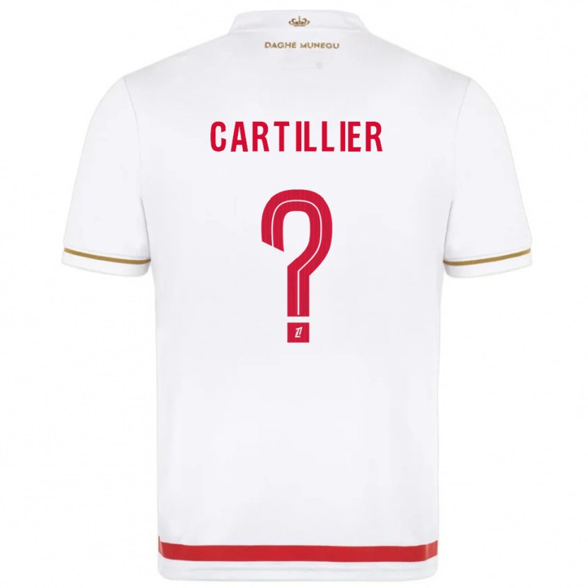 Danxen Børn Antonin Cartillier #0 Rød Hvid Hjemmebane Spillertrøjer 2025/26 Trøje T-Shirt