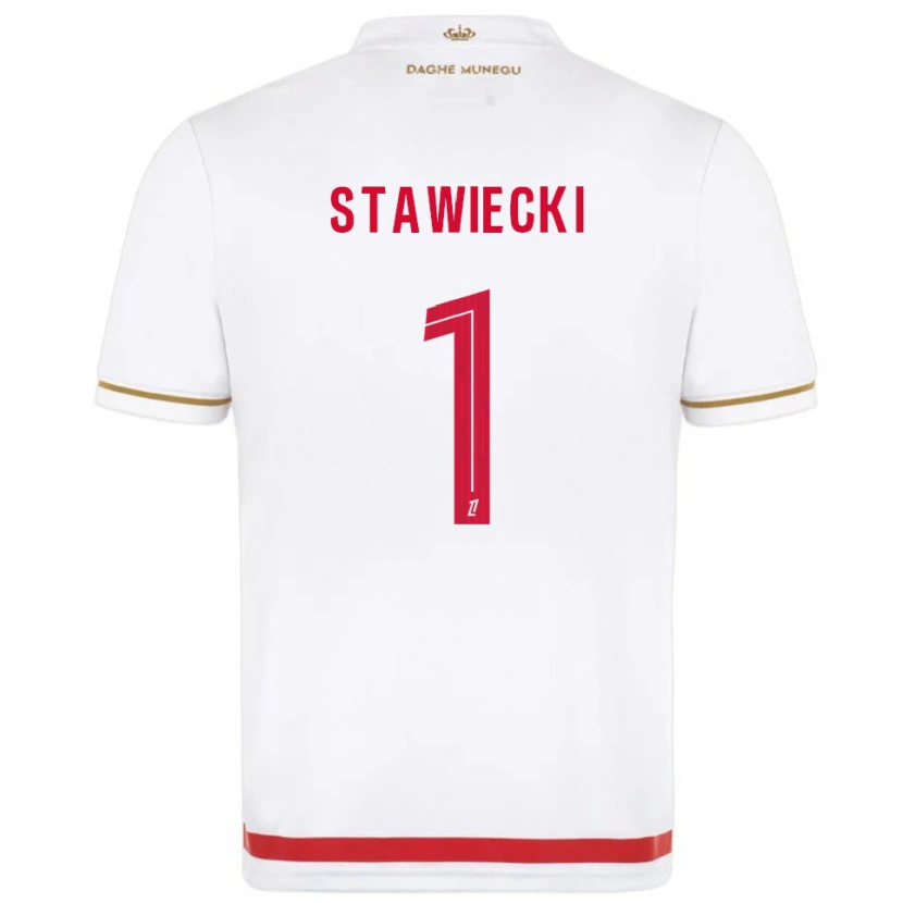 Danxen Børn Jules Stawiecki #1 Rød Hvid Hjemmebane Spillertrøjer 2025/26 Trøje T-Shirt