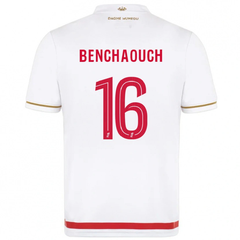 Danxen Børn Yanis Benchaouch #16 Rød Hvid Hjemmebane Spillertrøjer 2025/26 Trøje T-Shirt