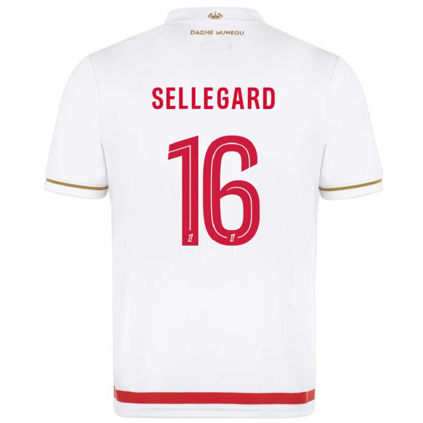 Danxen Børn Alexander Sellegard #16 Rød Hvid Hjemmebane Spillertrøjer 2025/26 Trøje T-Shirt