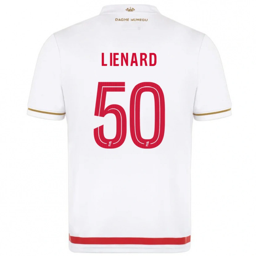 Danxen Børn Yann Lienard #50 Rød Hvid Hjemmebane Spillertrøjer 2025/26 Trøje T-Shirt