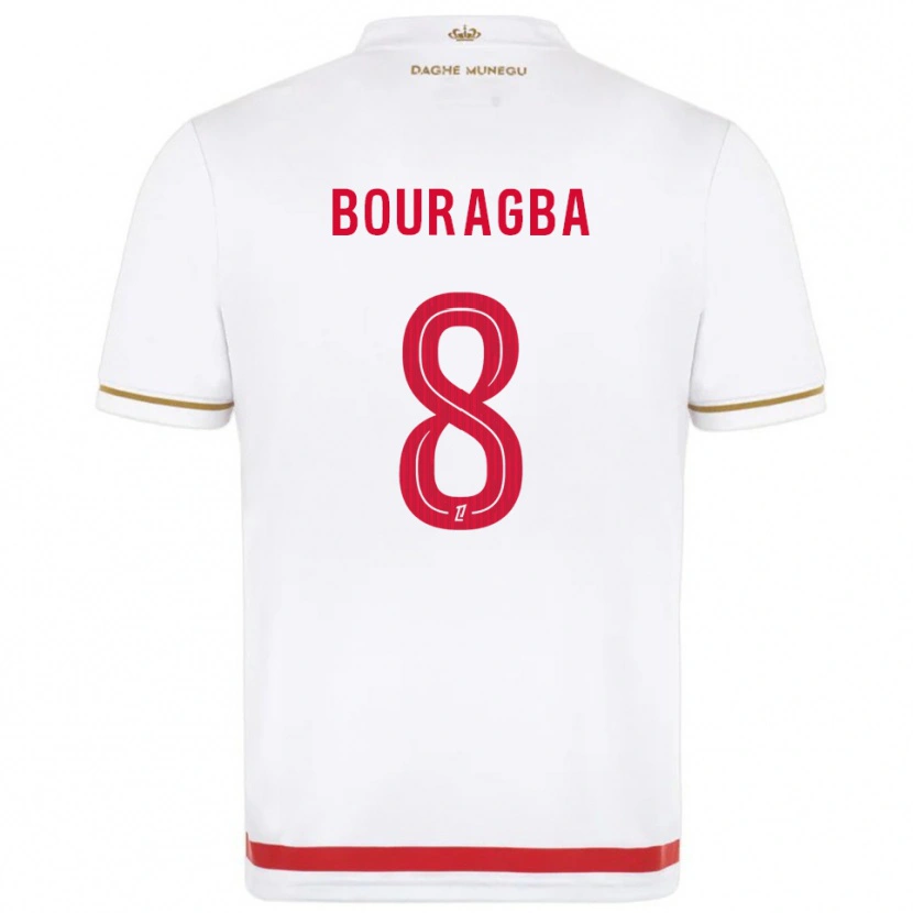 Danxen Børn Ouanis Bouragba #8 Rød Hvid Hjemmebane Spillertrøjer 2025/26 Trøje T-Shirt