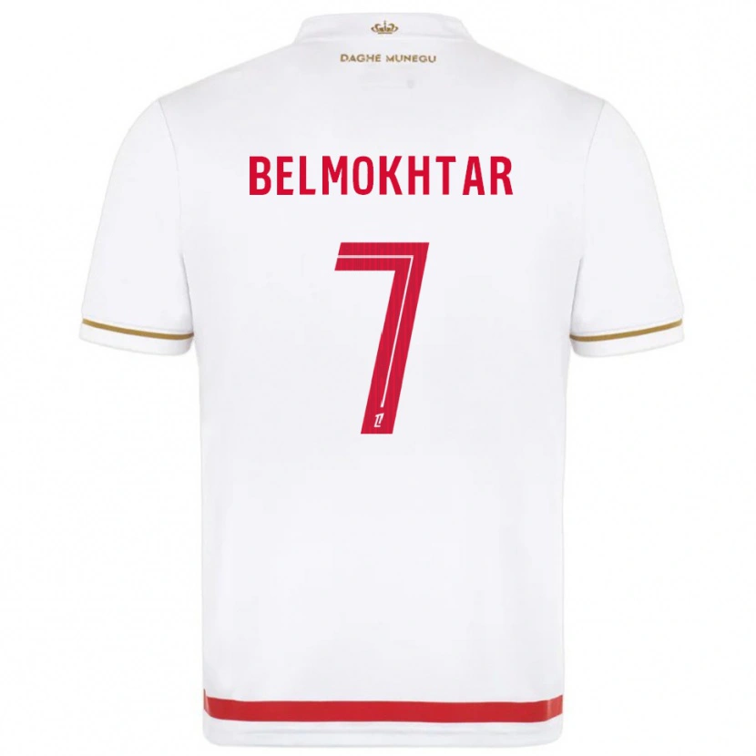 Danxen Børn Ilies Belmokhtar #7 Rød Hvid Hjemmebane Spillertrøjer 2025/26 Trøje T-Shirt