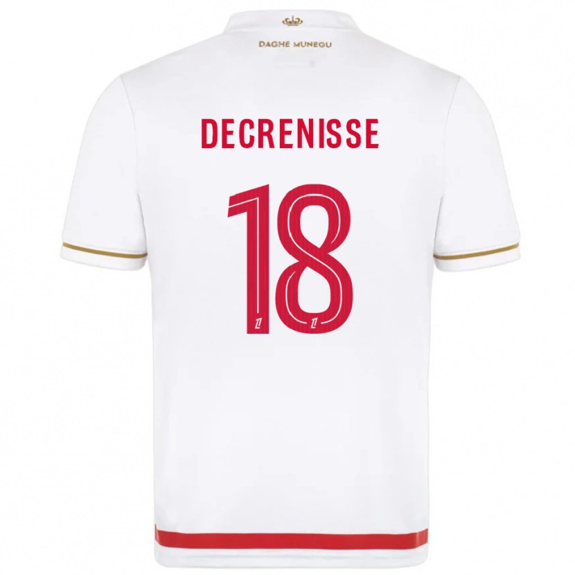 Danxen Børn Axel Decrenisse #18 Rød Hvid Hjemmebane Spillertrøjer 2025/26 Trøje T-Shirt