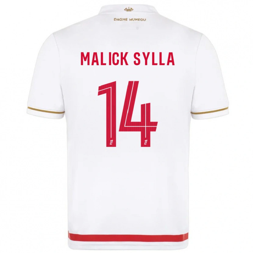 Danxen Børn Malick Sylla #14 Rød Hvid Hjemmebane Spillertrøjer 2025/26 Trøje T-Shirt