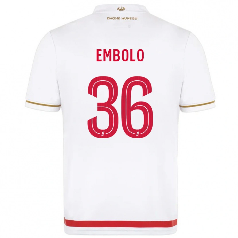 Danxen Børn Breel Embolo #36 Rød Hvid Hjemmebane Spillertrøjer 2025/26 Trøje T-Shirt