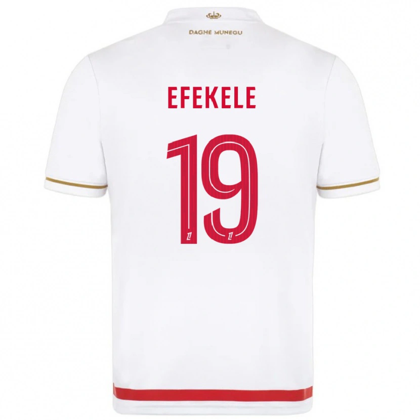Danxen Børn Malamine Efekele #19 Rød Hvid Hjemmebane Spillertrøjer 2025/26 Trøje T-Shirt
