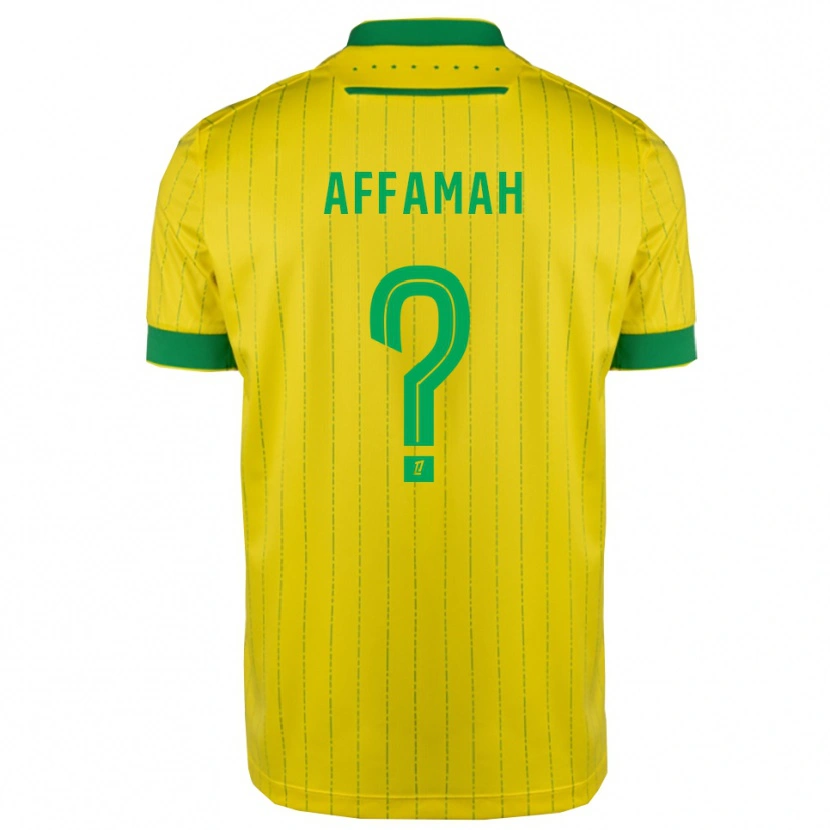 Danxen Børn Joe-Loïc Affamah #0 Gul Grøn Hjemmebane Spillertrøjer 2025/26 Trøje T-Shirt