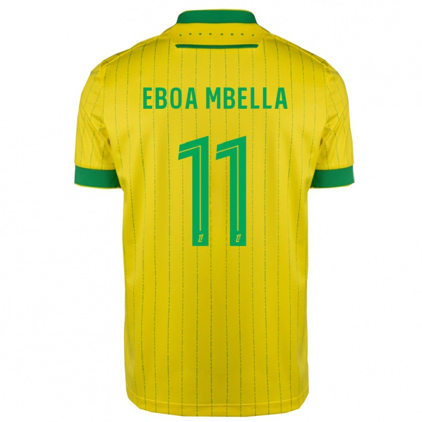 Danxen Børn Eden Eboa Mbella #11 Gul Grøn Hjemmebane Spillertrøjer 2025/26 Trøje T-Shirt