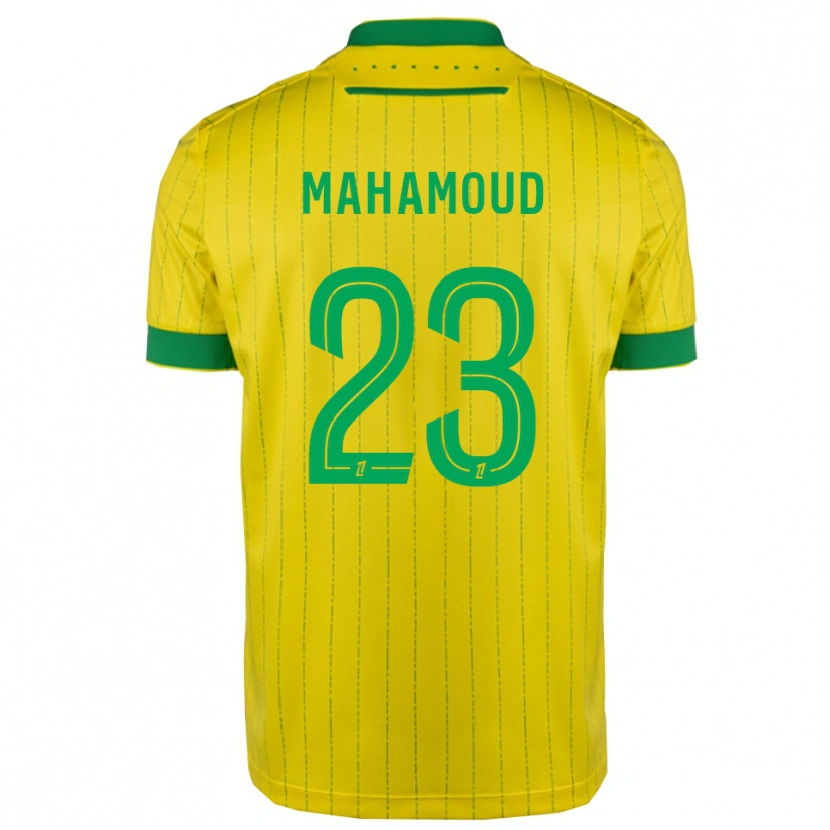 Danxen Børn Adel Mahamoud #23 Gul Grøn Hjemmebane Spillertrøjer 2025/26 Trøje T-Shirt