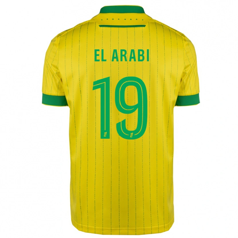 Danxen Børn Youssef El Arabi #19 Gul Grøn Hjemmebane Spillertrøjer 2025/26 Trøje T-Shirt