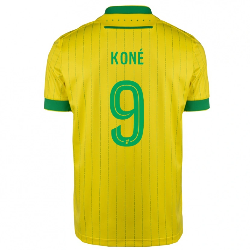 Danxen Børn Junior Koné #9 Gul Grøn Hjemmebane Spillertrøjer 2025/26 Trøje T-Shirt