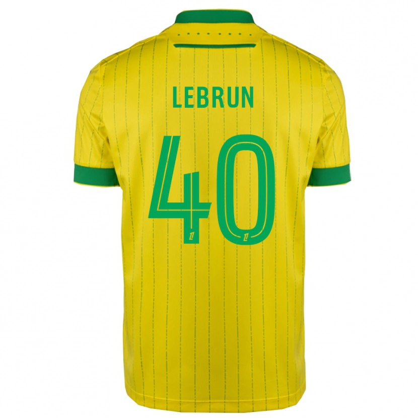 Danxen Børn Lisa Lebrun #40 Gul Grøn Hjemmebane Spillertrøjer 2025/26 Trøje T-Shirt