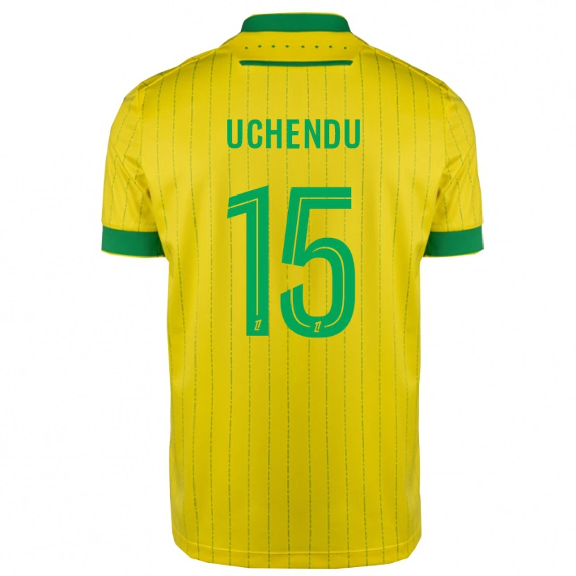Danxen Børn Chinaza Uchendu #15 Gul Grøn Hjemmebane Spillertrøjer 2025/26 Trøje T-Shirt