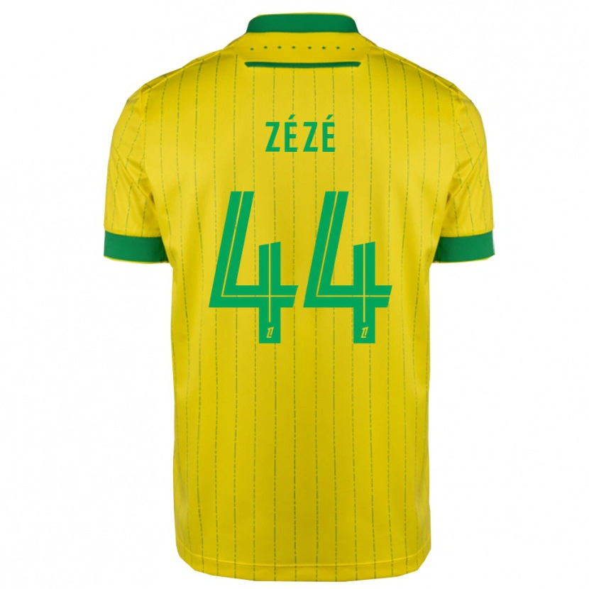 Danxen Børn Nathan Zézé #44 Gul Grøn Hjemmebane Spillertrøjer 2025/26 Trøje T-Shirt