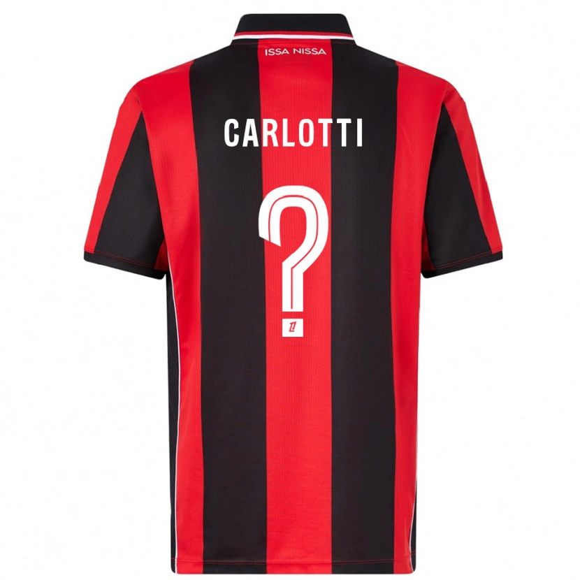 Danxen Børn Mathis Carlotti #0 Rød Sort Hjemmebane Spillertrøjer 2025/26 Trøje T-Shirt