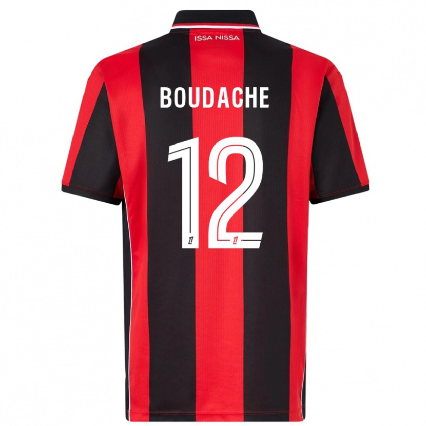 Danxen Børn Kaïl Boudache #12 Rød Sort Hjemmebane Spillertrøjer 2025/26 Trøje T-Shirt