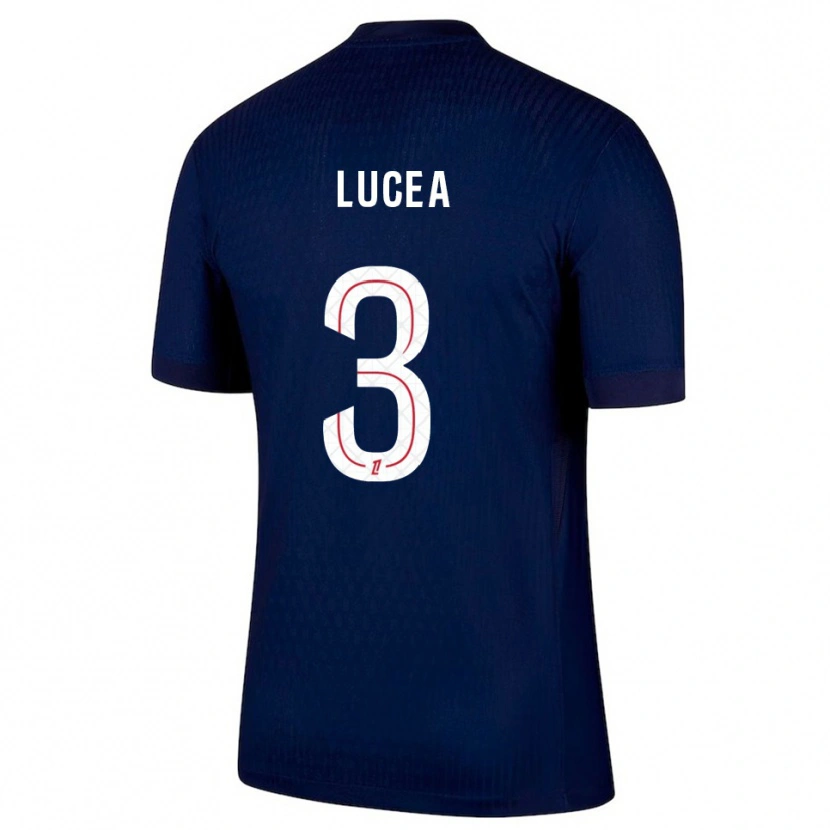 Danxen Børn Dimitri Lucea #3 Navy Rød Hjemmebane Spillertrøjer 2025/26 Trøje T-Shirt