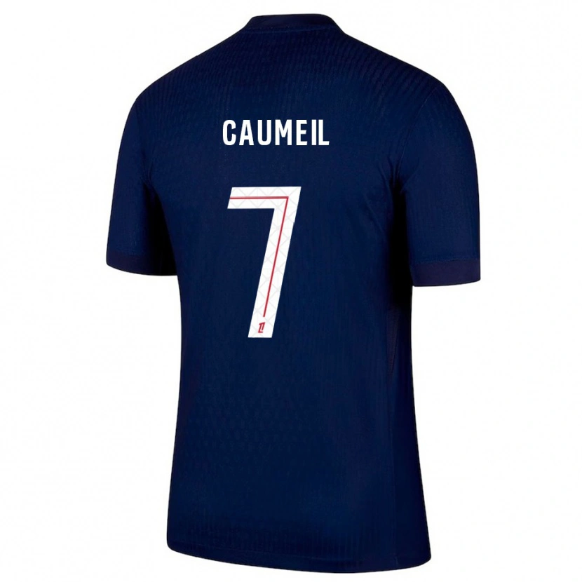 Danxen Børn Paul Caumeil #7 Navy Rød Hjemmebane Spillertrøjer 2025/26 Trøje T-Shirt