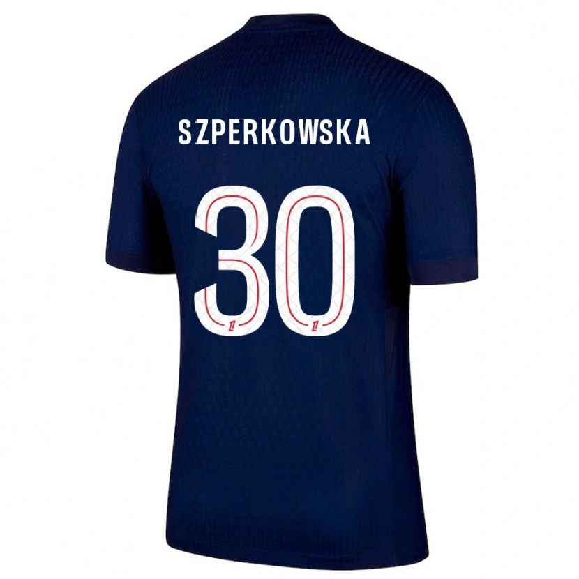 Danxen Børn Oliwia Szperkowska #30 Navy Rød Hjemmebane Spillertrøjer 2025/26 Trøje T-Shirt