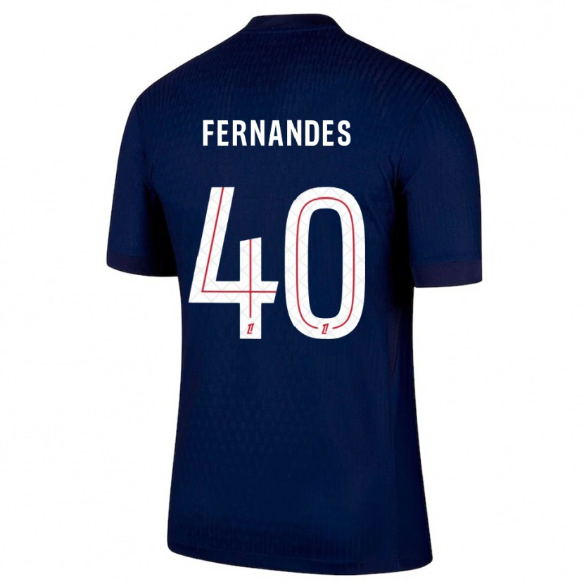 Danxen Børn Alyssa Fernandes #40 Navy Rød Hjemmebane Spillertrøjer 2025/26 Trøje T-Shirt