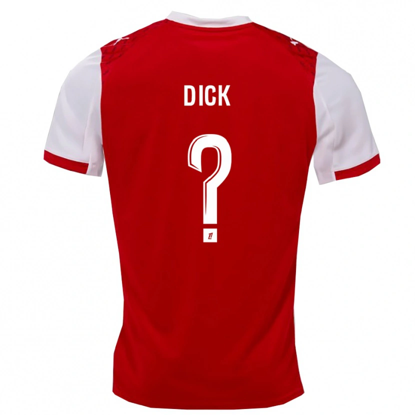 Danxen Børn Livingstone Dick #0 Rød Hvid Hjemmebane Spillertrøjer 2025/26 Trøje T-Shirt