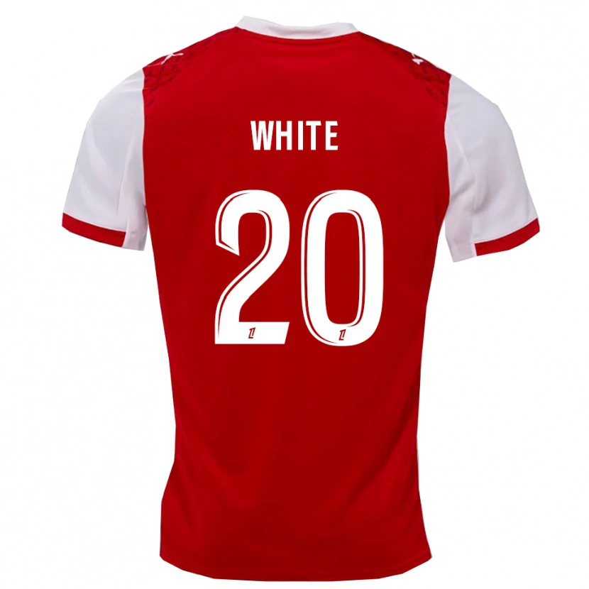 Danxen Børn Morgan White #20 Rød Hvid Hjemmebane Spillertrøjer 2025/26 Trøje T-Shirt