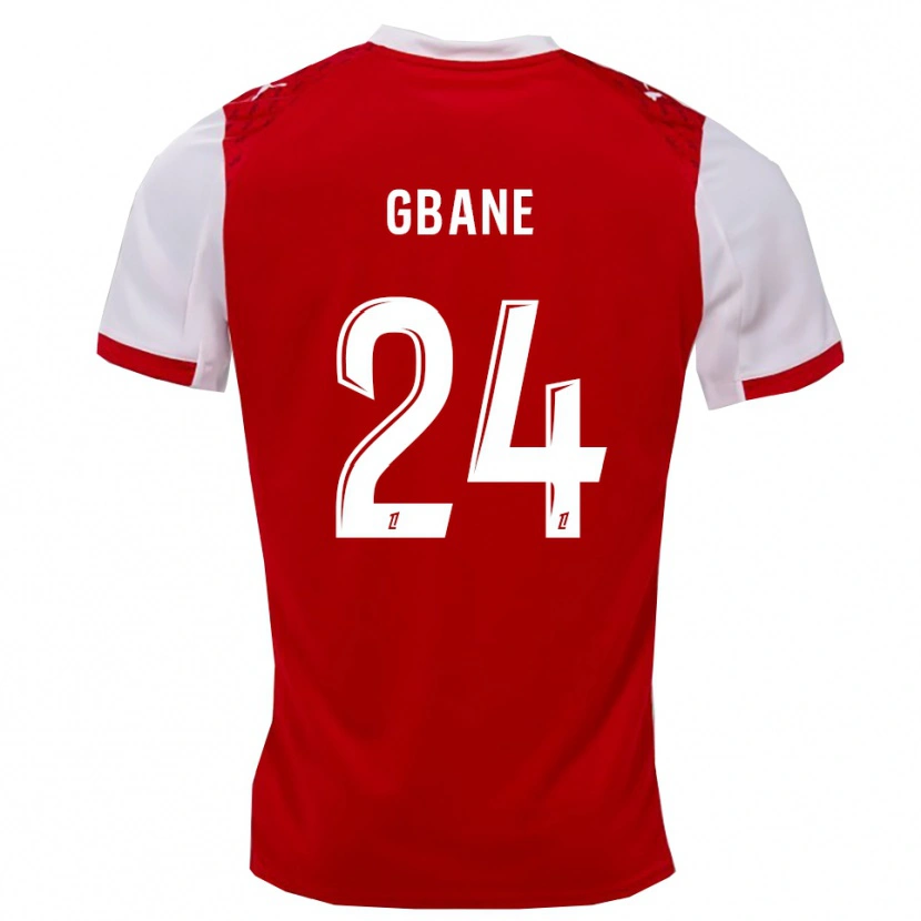 Danxen Børn Mory Gbane #24 Rød Hvid Hjemmebane Spillertrøjer 2025/26 Trøje T-Shirt
