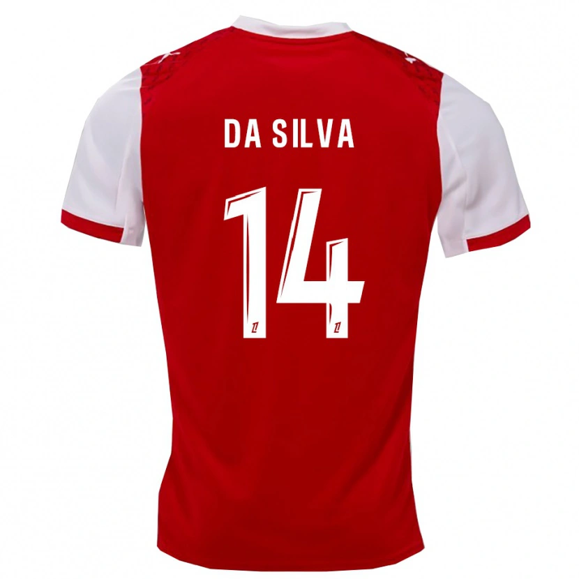 Danxen Børn Edmilson Mendes Da Silva #14 Rød Hvid Hjemmebane Spillertrøjer 2025/26 Trøje T-Shirt