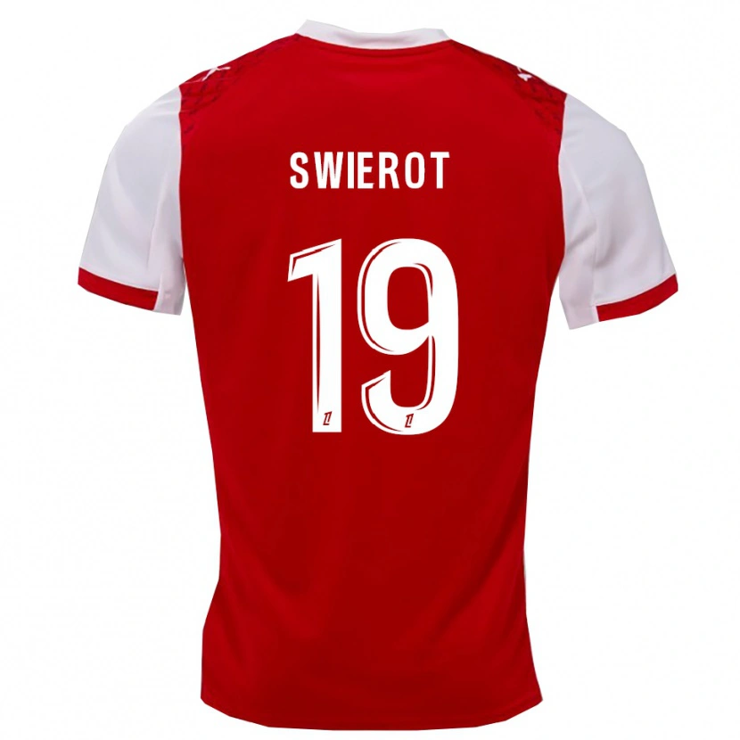 Danxen Børn Julie Swierot #19 Rød Hvid Hjemmebane Spillertrøjer 2025/26 Trøje T-Shirt